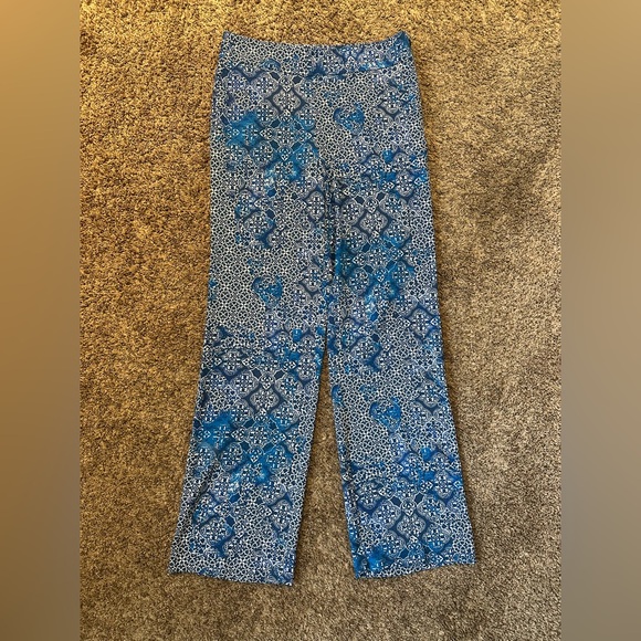 Banana Republic Blue and White Patterned Trousers - Picture 1 of 4